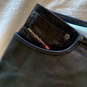 Vintage Diesel Low-Rise Leather Pants Y2K